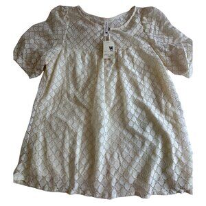NWT Pretty cream lace top from Pink Owl sparkly size L